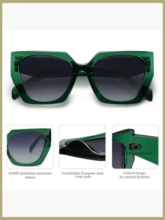Oversized Polarized Square Sunglasses for Women, Trendy Large Shades UV400 main image 6